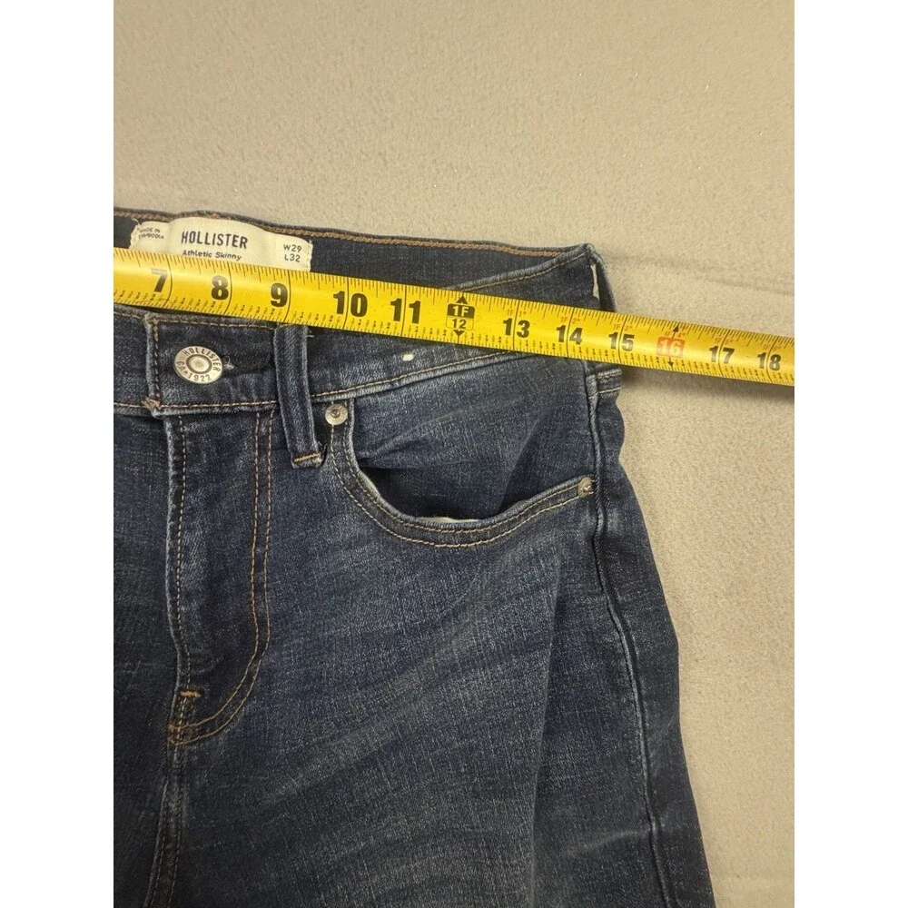 Hollister Epic Flex Athletic Skinny Dark Wash Blue Denim Jeans 5-Pocket